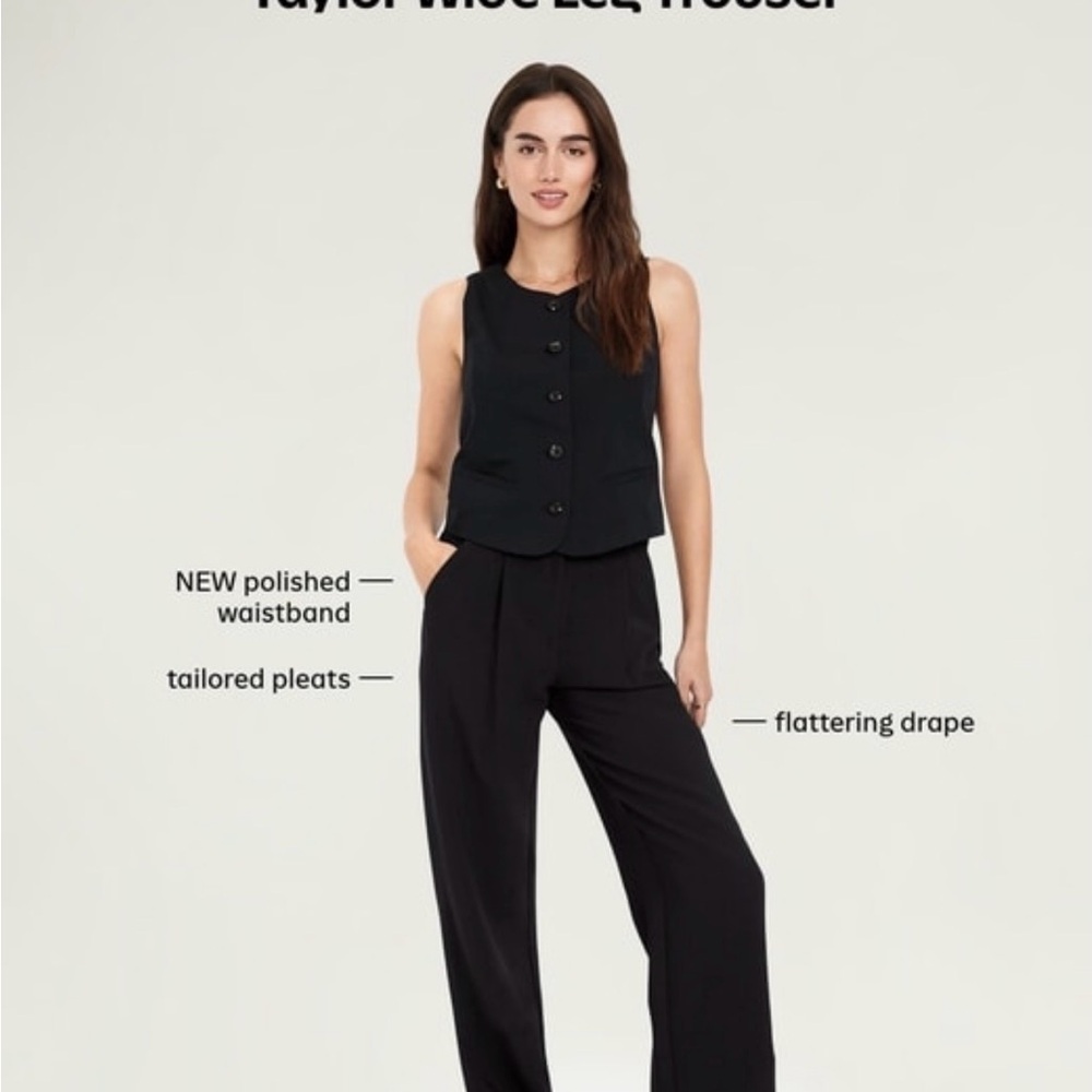 Old Navy Black Wide-Leg Trousers